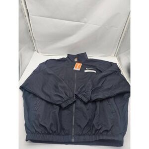 New Nike WNBA Essential Oversized Zip Jacket Black Women's Size Medium